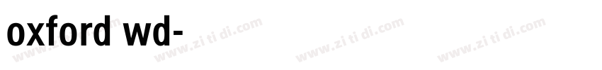 oxford wd字体转换